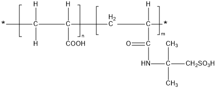 丙烯酸-2-丙烯酰胺-2-甲基丙磺酸共聚物(AA/AMPS)結構式